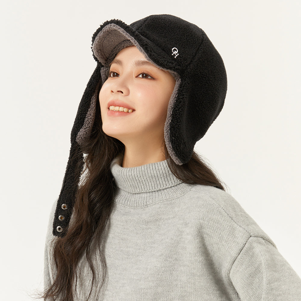 US Stock Women's Winter Cozy Plush Bomber Hat with Earflaps Ushanka Russian Hat Cold Proof Cap