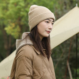 Women's Winter Sheep Wool Heated Knit Hat