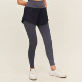 US Stock Women's False-Two Piece Legging UPF 50+ Pants