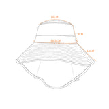 Women's Sun Protection Fishing Hat Wide Brim Bucket Cap with Neck Flap