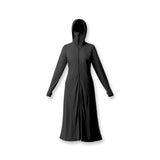 black sun-protective long hoodie