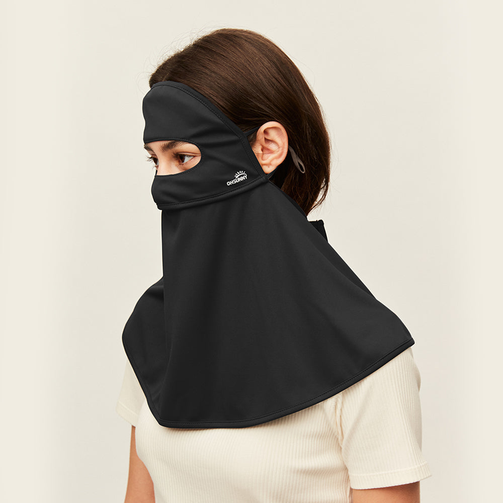 Women's Sunscreen Mask Full Face Neck Shoulder Protection UPF50+