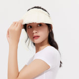 Chiffon Wide Brim Cap UV Protection Adjustable Sun Visor Hat UPF 50+