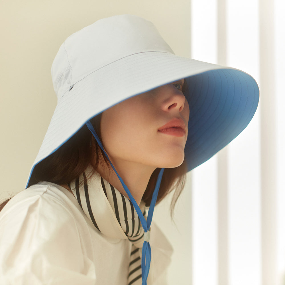 Women's Large Brim Bucket Hat Reversible Sun Cap UPF50+ Waterproof