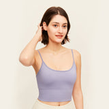 US Stock Women's Sexy Crop Top Seamless Underwear Tank Camisole UPF 50+