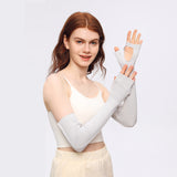 Sun Protection Long Arm Sleeves Mitten Over Sleeves Gloves UPF 50+